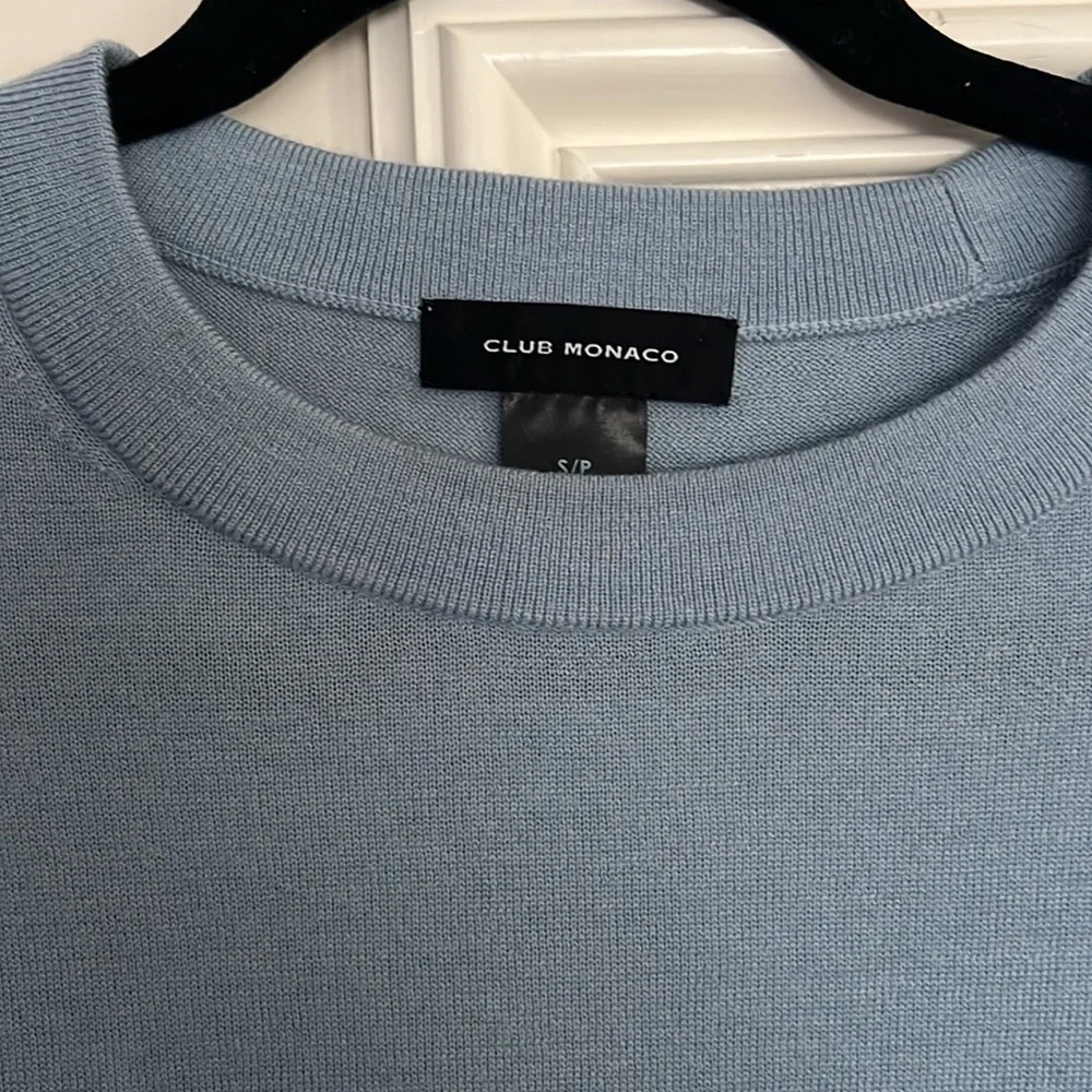 Club Monaco 100% wool sweater. Light blue. Size S